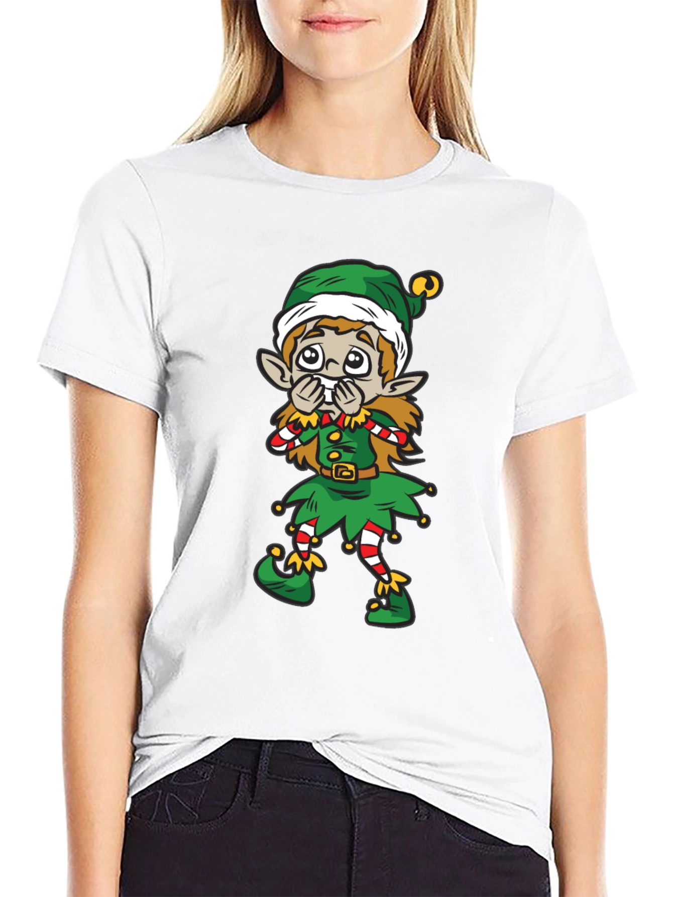 Elf Cartoon Graphic Tee