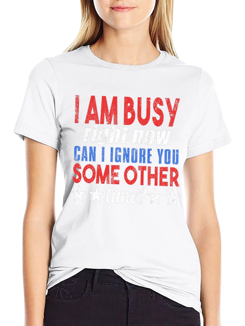 Funny I AM BUSY Graphic T-Shirt
