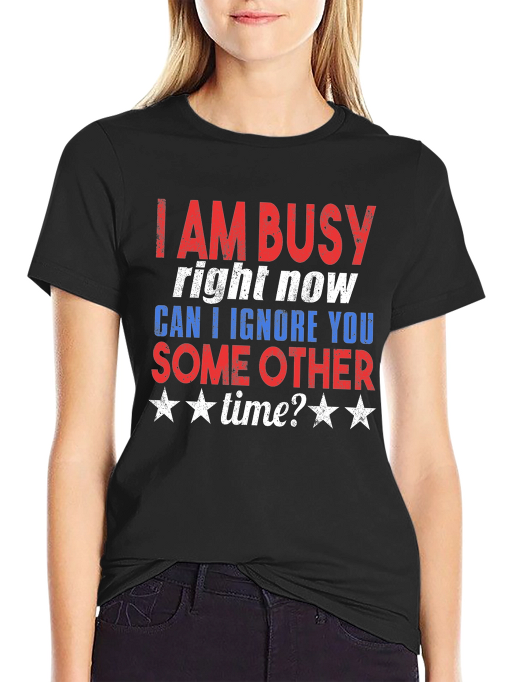 Funny I AM BUSY Graphic T-Shirt