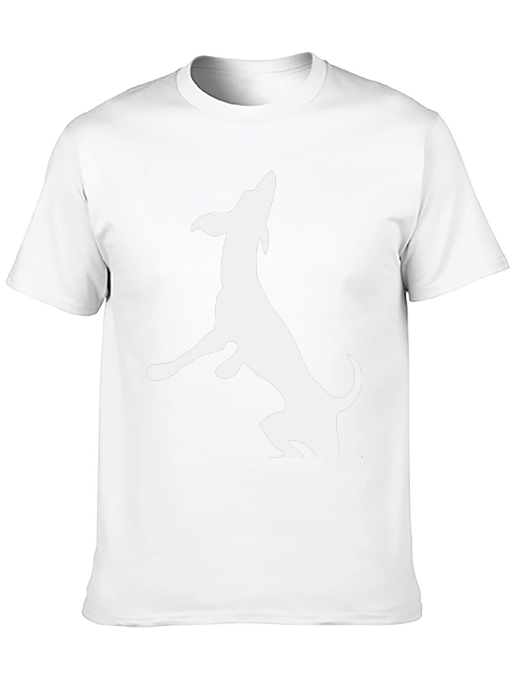 Dog Silhouette T-Shirt - Black Cotton Tee