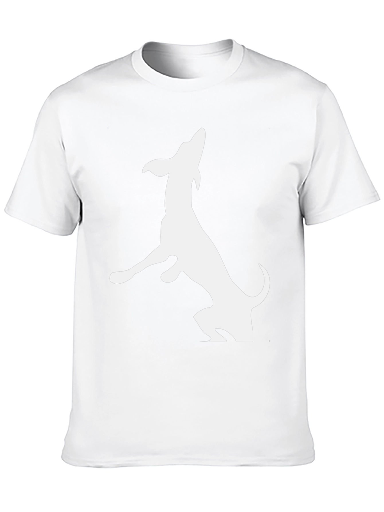 Dog Silhouette T-Shirt - Black Cotton Tee
