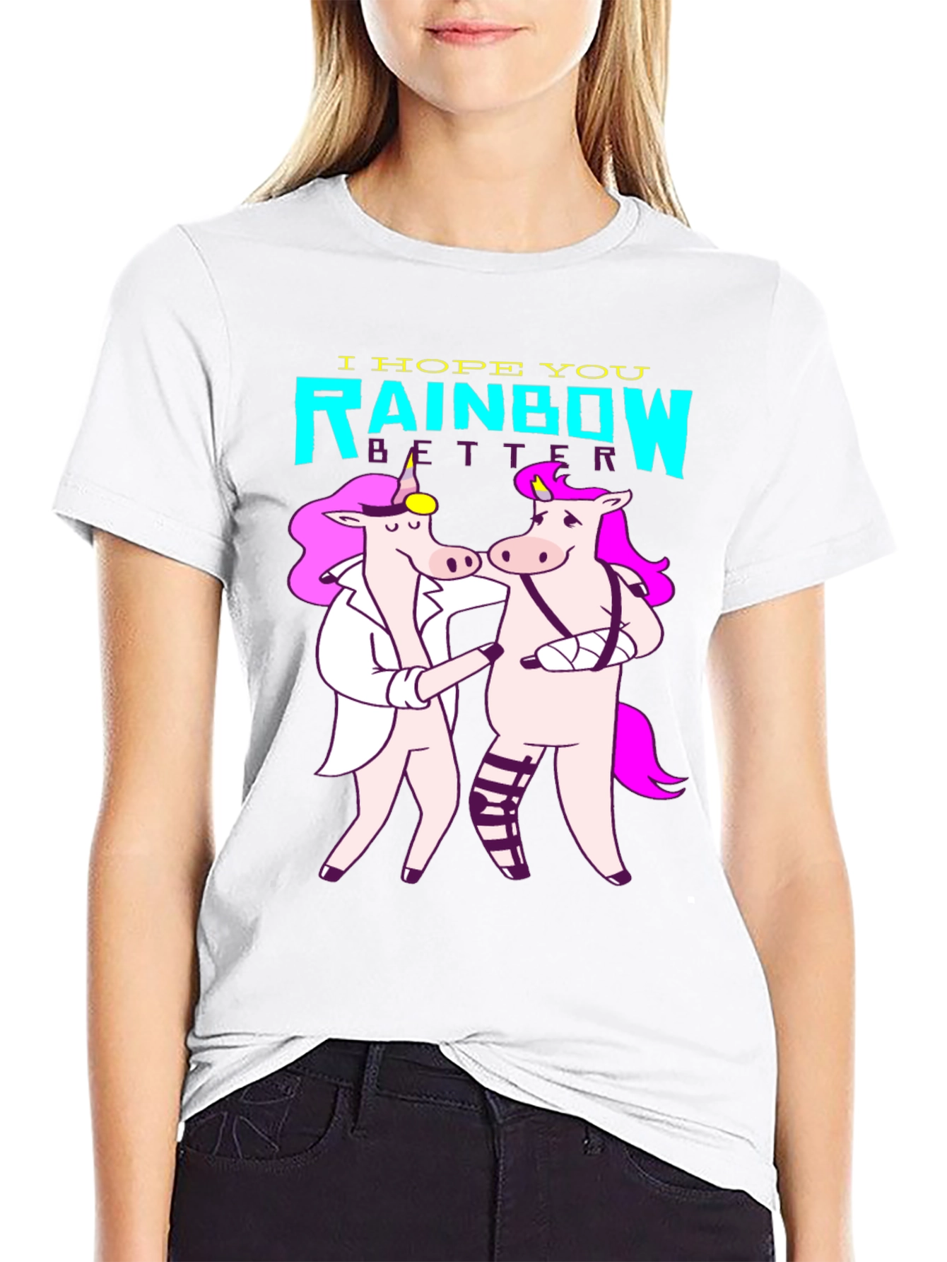 Unicorn Rainbow Get Well T-Shirt