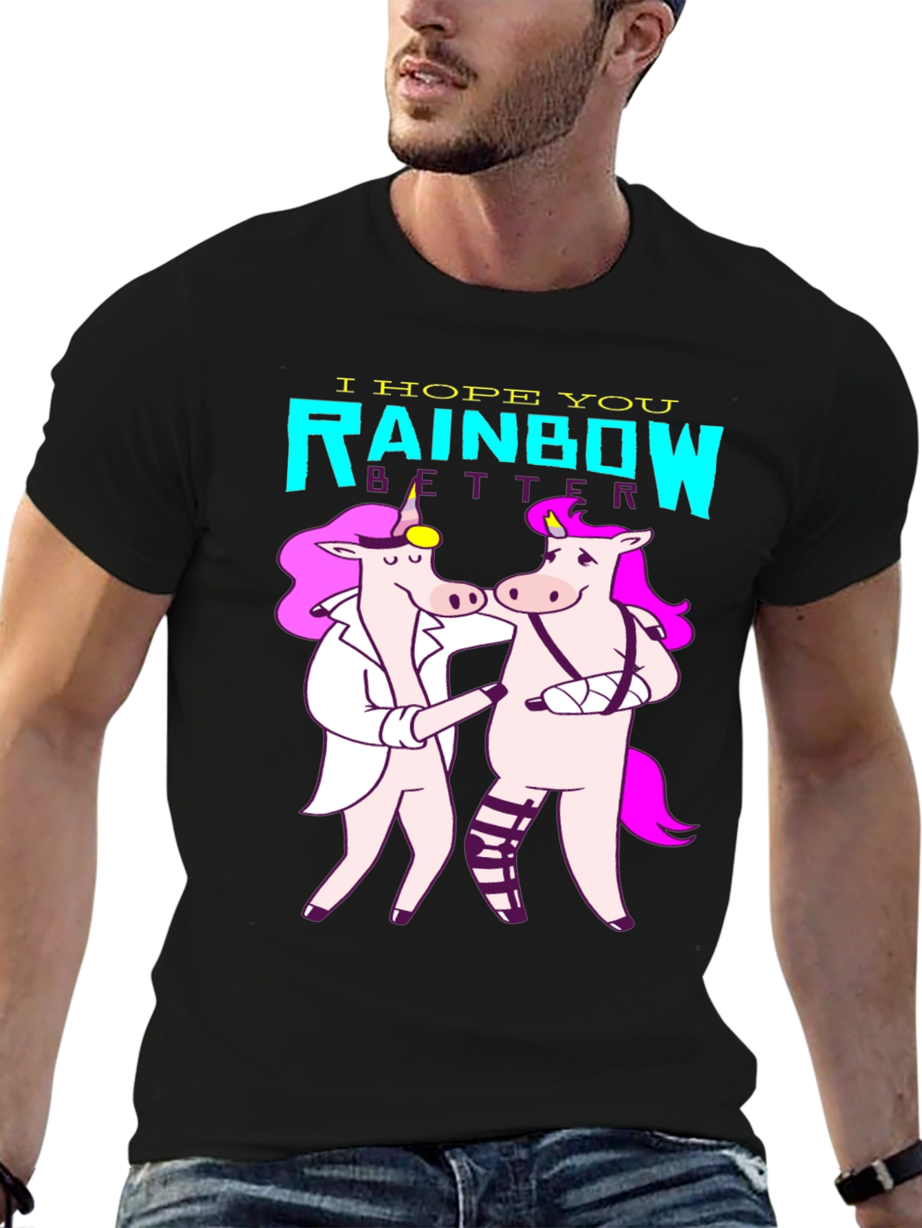 Unicorn Rainbow Get Well T-Shirt