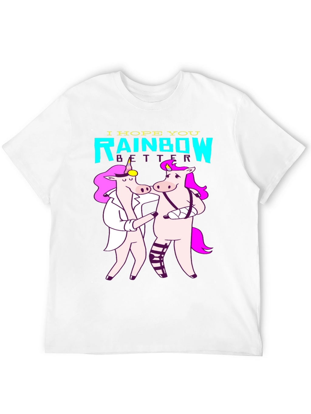Unicorn Rainbow Get Well T-Shirt