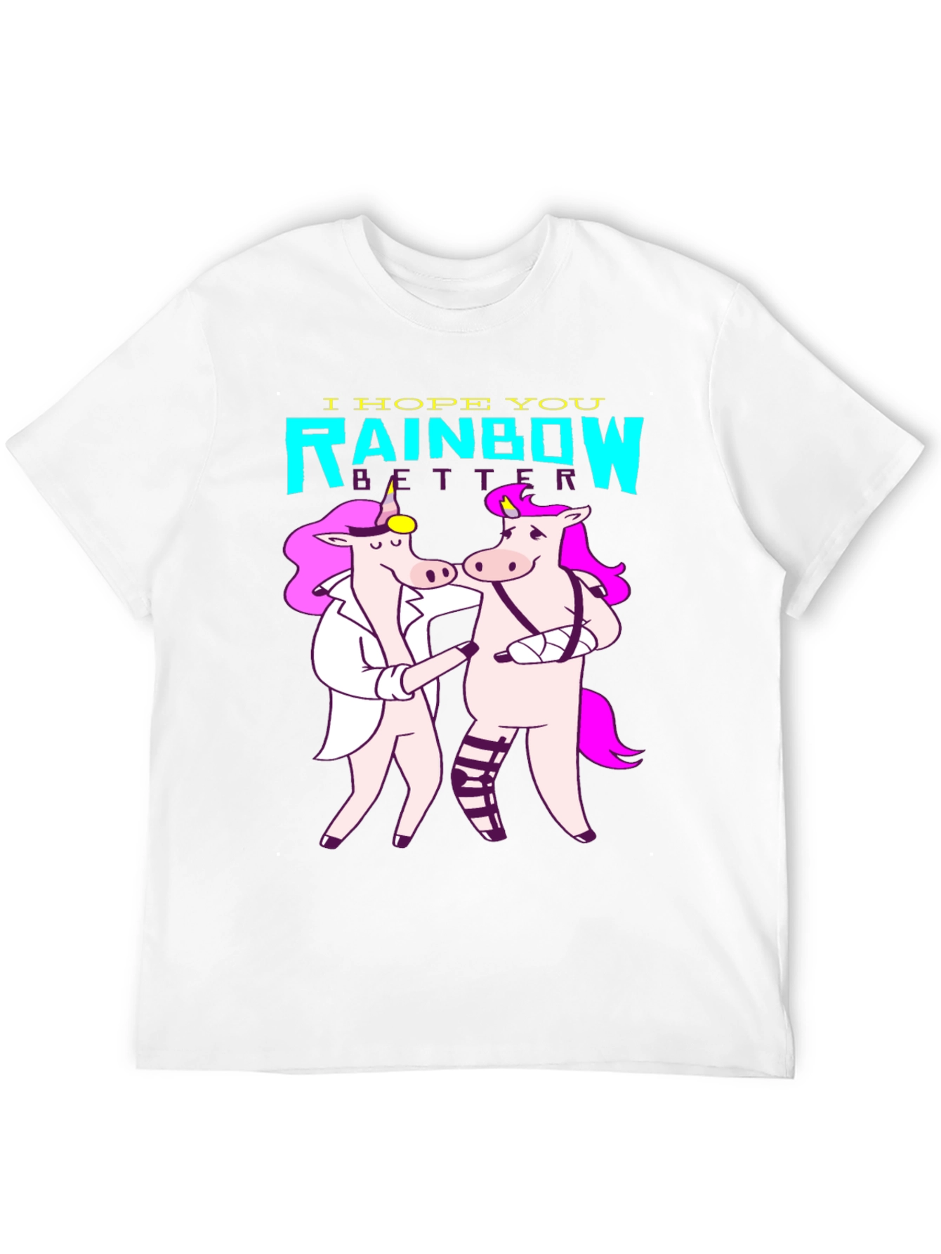 Unicorn Rainbow Get Well T-Shirt