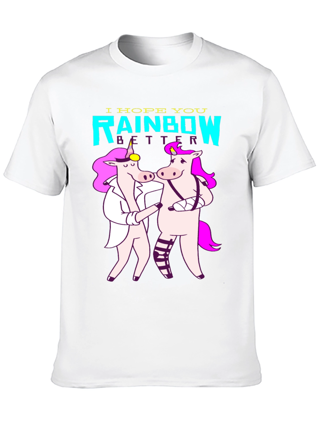 Unicorn Rainbow Get Well T-Shirt