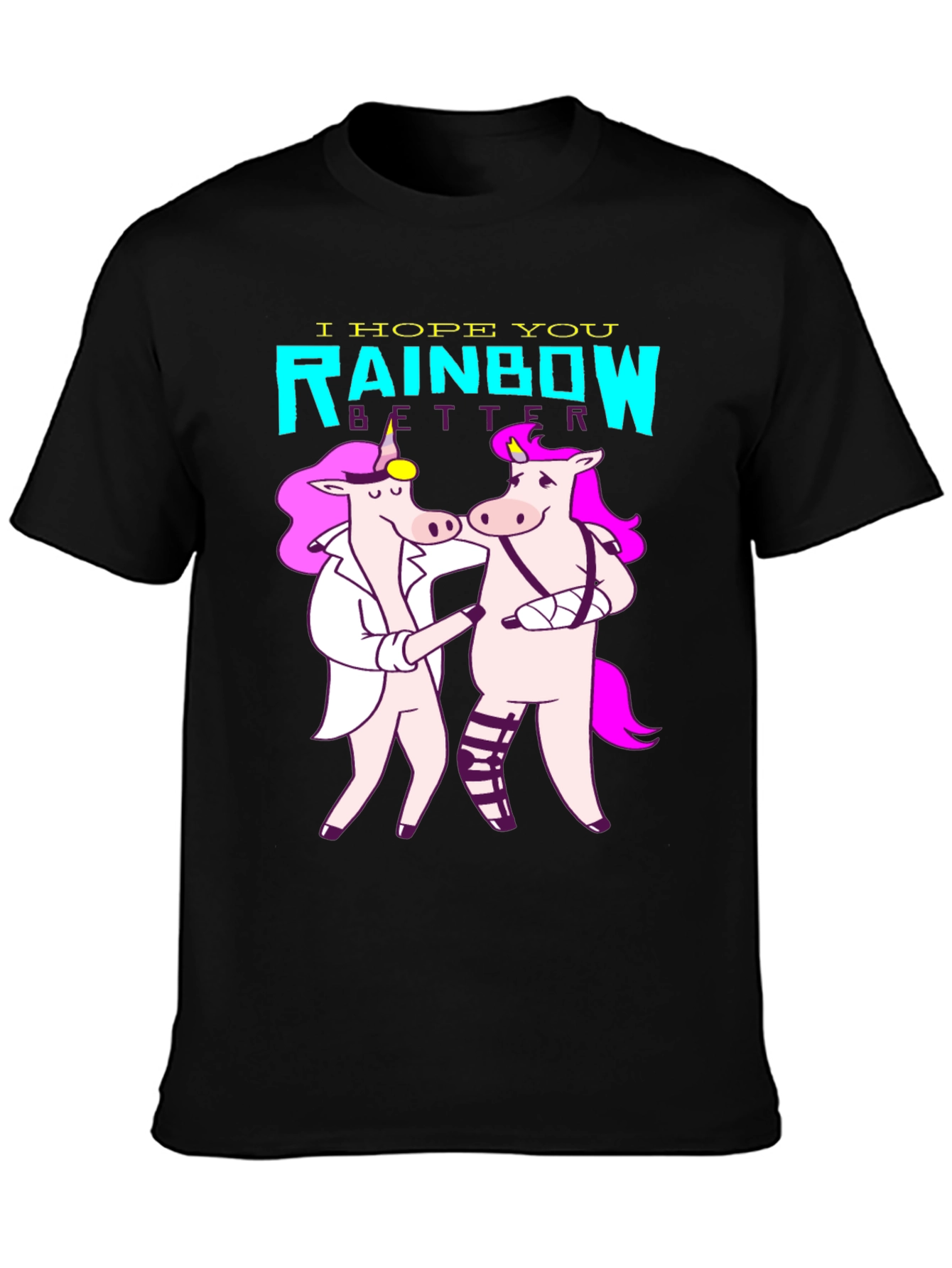 Unicorn Rainbow Get Well T-Shirt