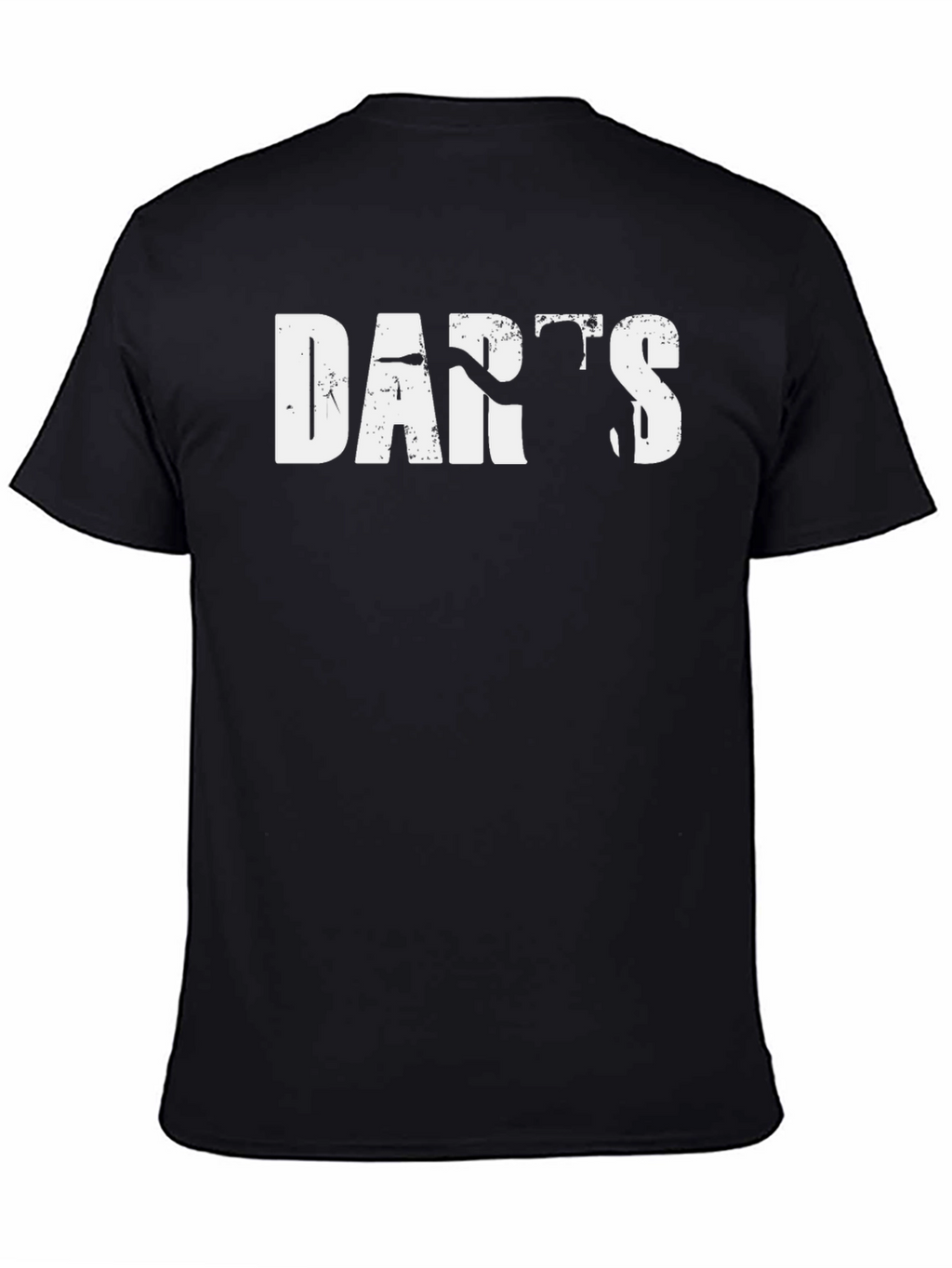 Darts Thrower Graphic T-Shirt - Casual Black Tee