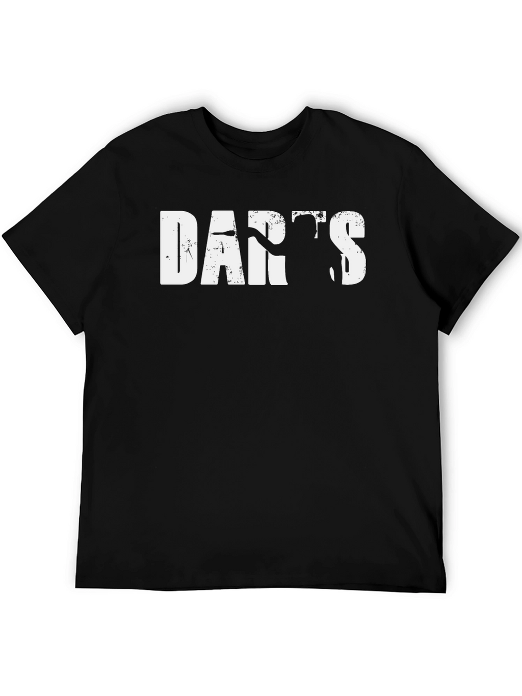 Darts Thrower Graphic T-Shirt - Casual Black Tee