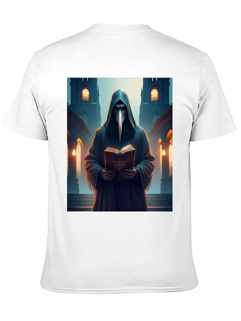 Plague Doctor Black T-Shirt - Medieval Gothic Style