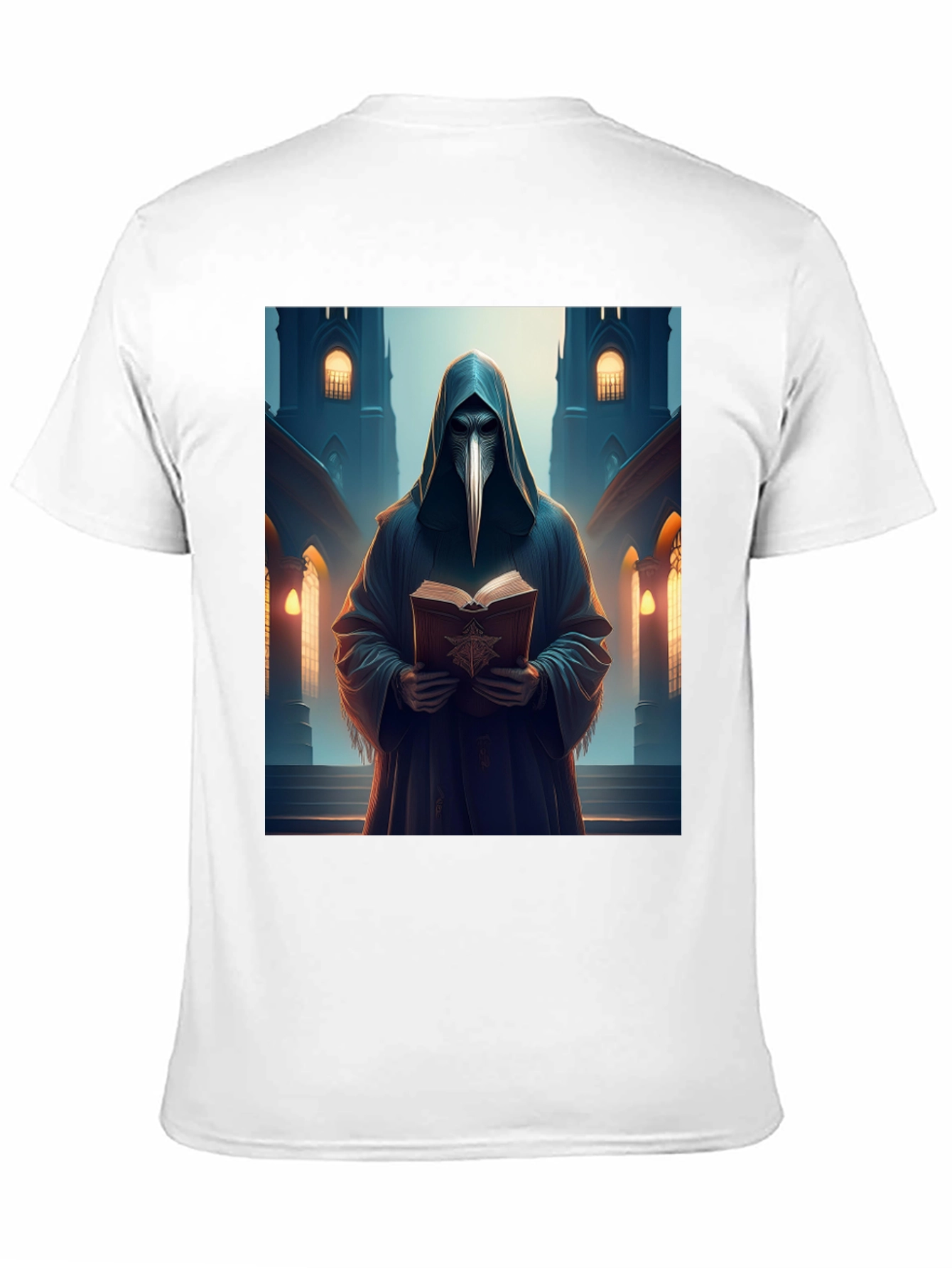 Plague Doctor Black T-Shirt - Medieval Gothic Style