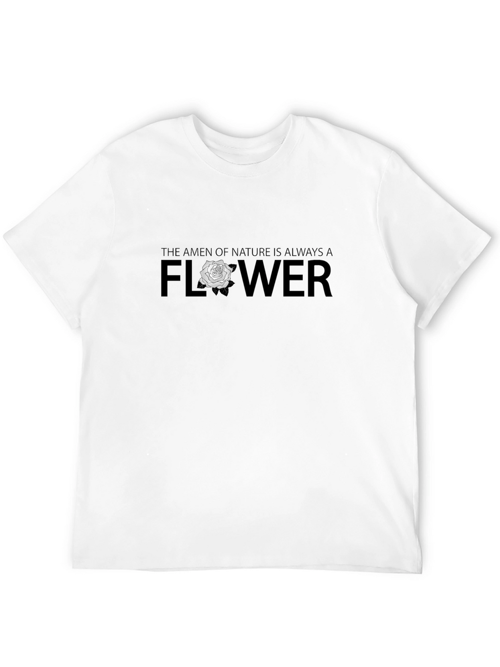 Natures Amen Flower Graphic Tee - Mens