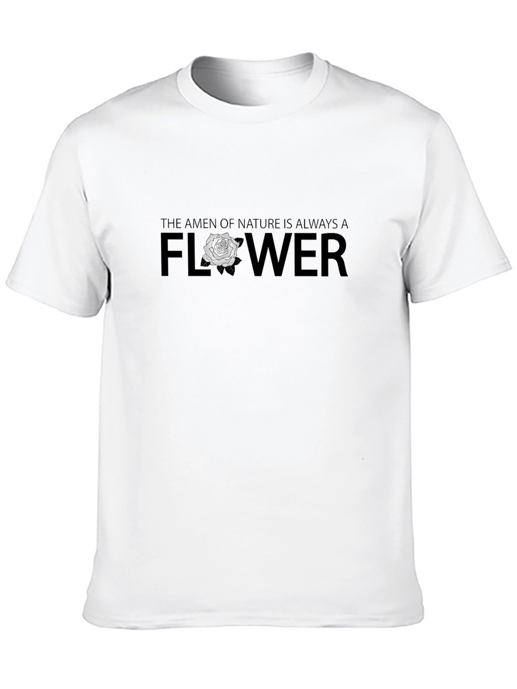 Natures Amen Flower Graphic Tee - Mens