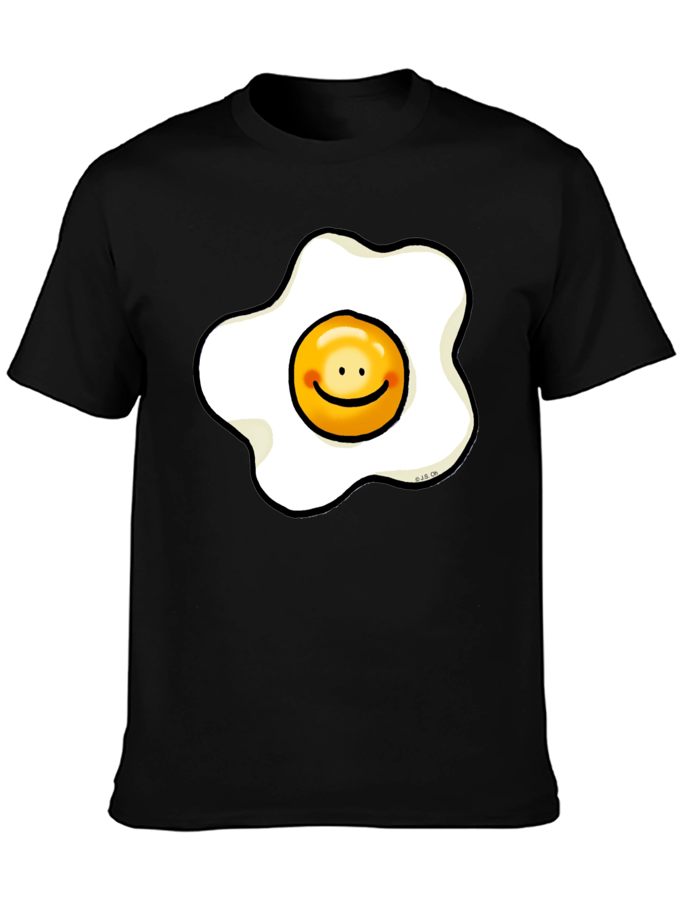 Sunny Side Up Egg Smiley Graphic T-Shirt