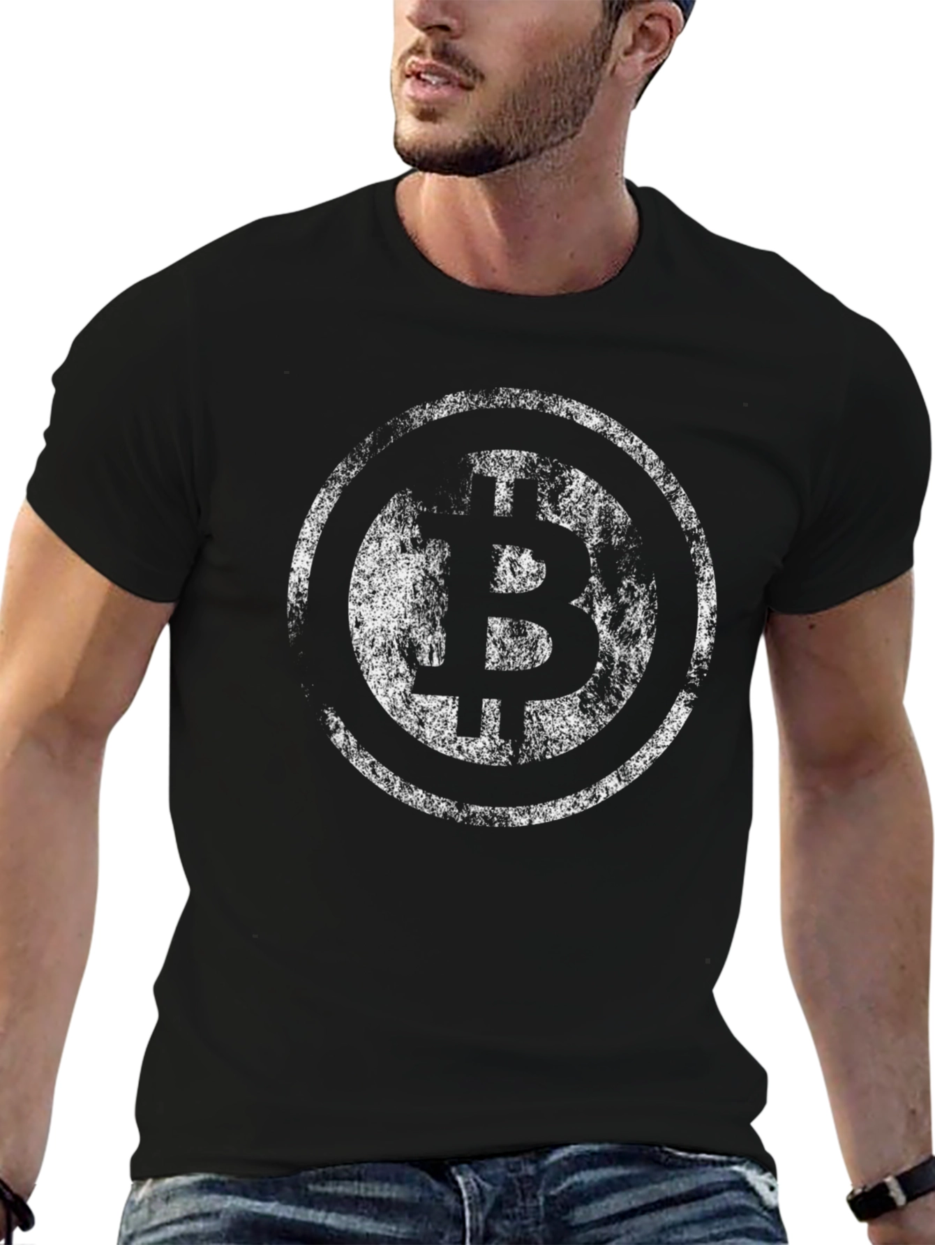 Bitcoin Distressed Logo T-Shirt