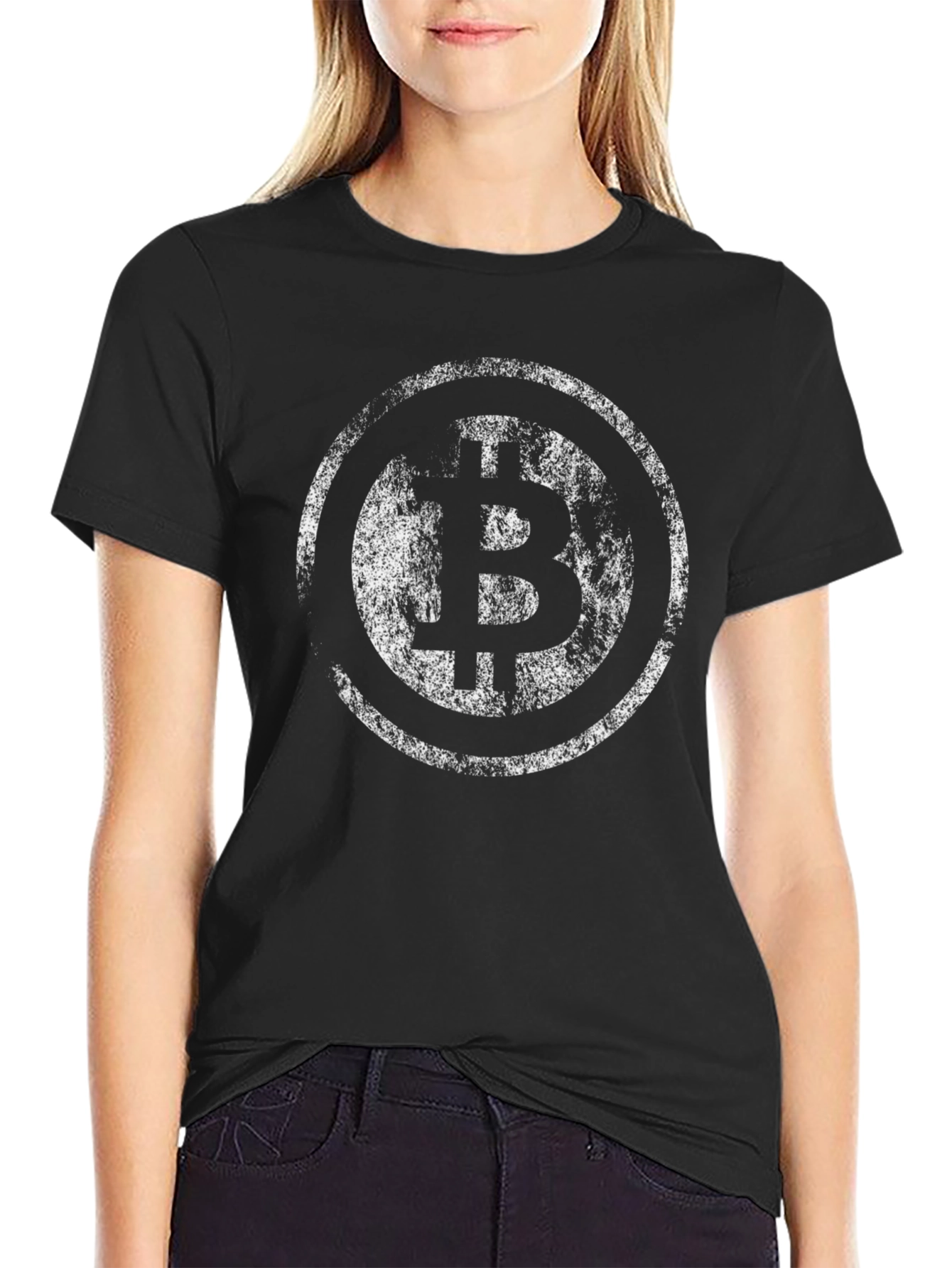 Bitcoin Distressed Logo T-Shirt