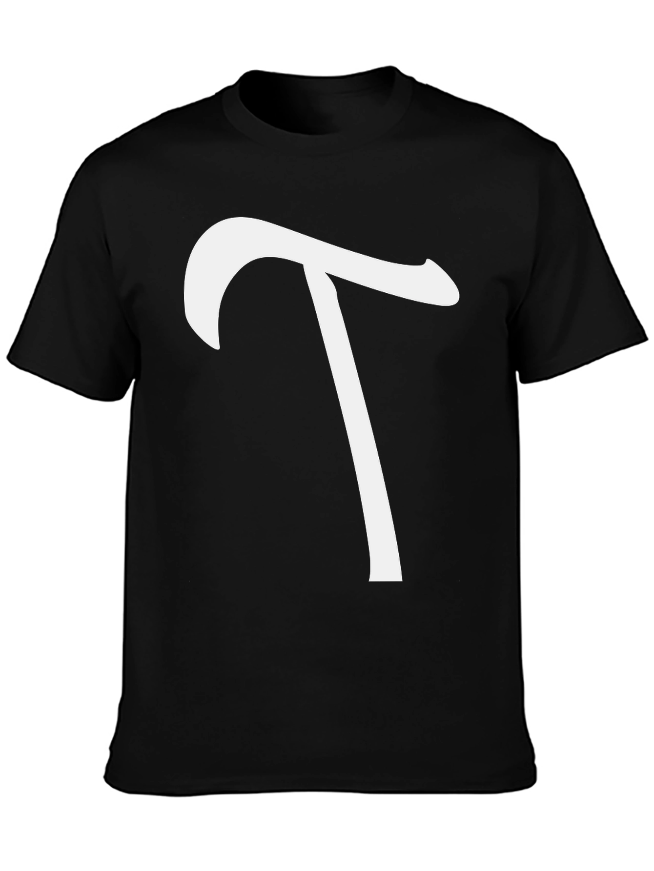 Minimalist White T on Black Tee