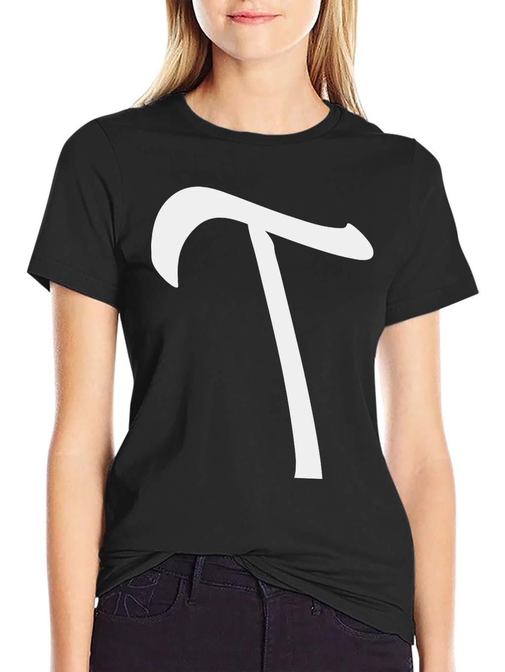 Minimalist White T on Black Tee