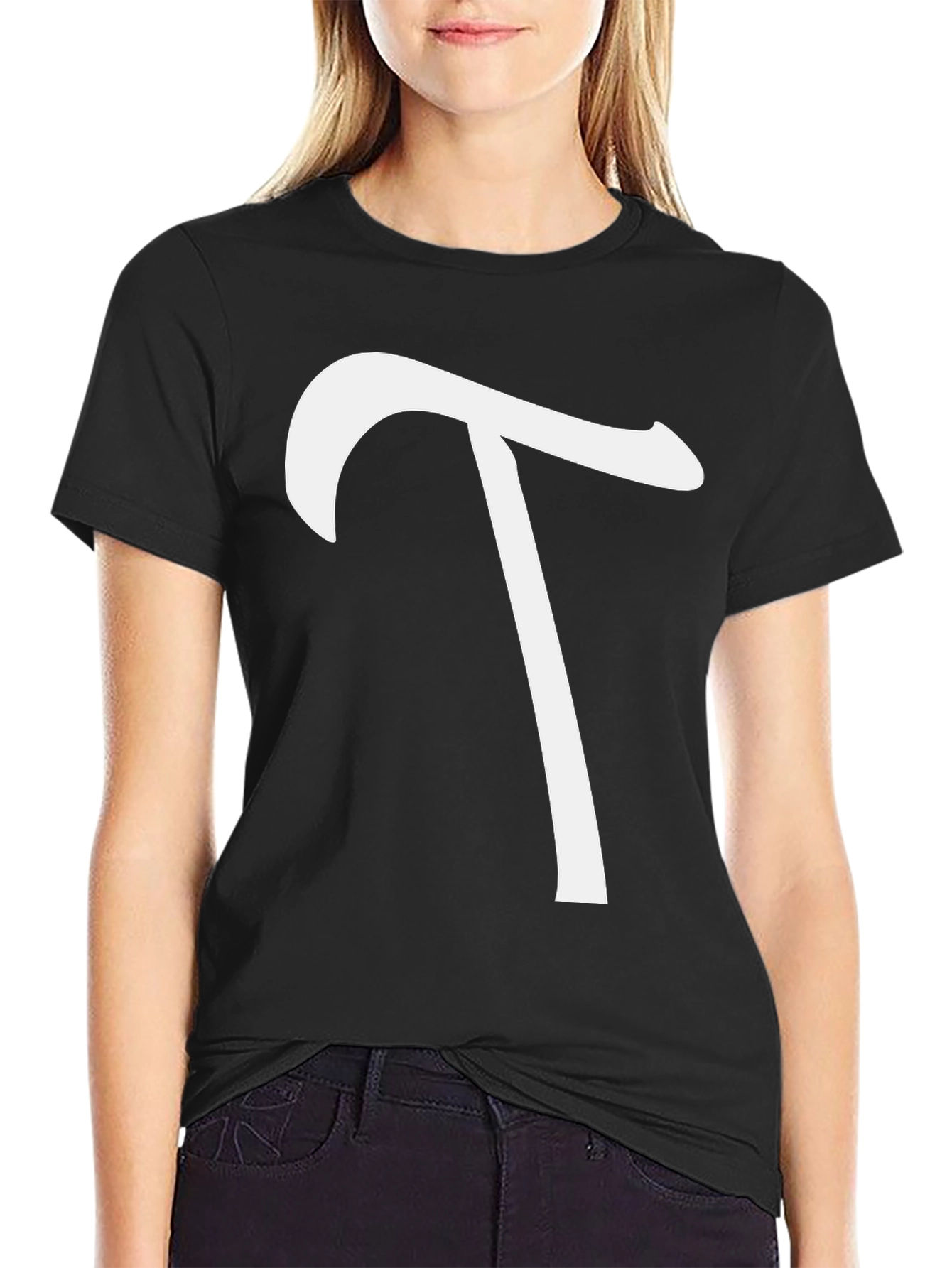 Minimalist White T on Black Tee