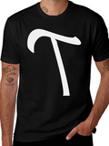 Minimalist White T on Black Tee