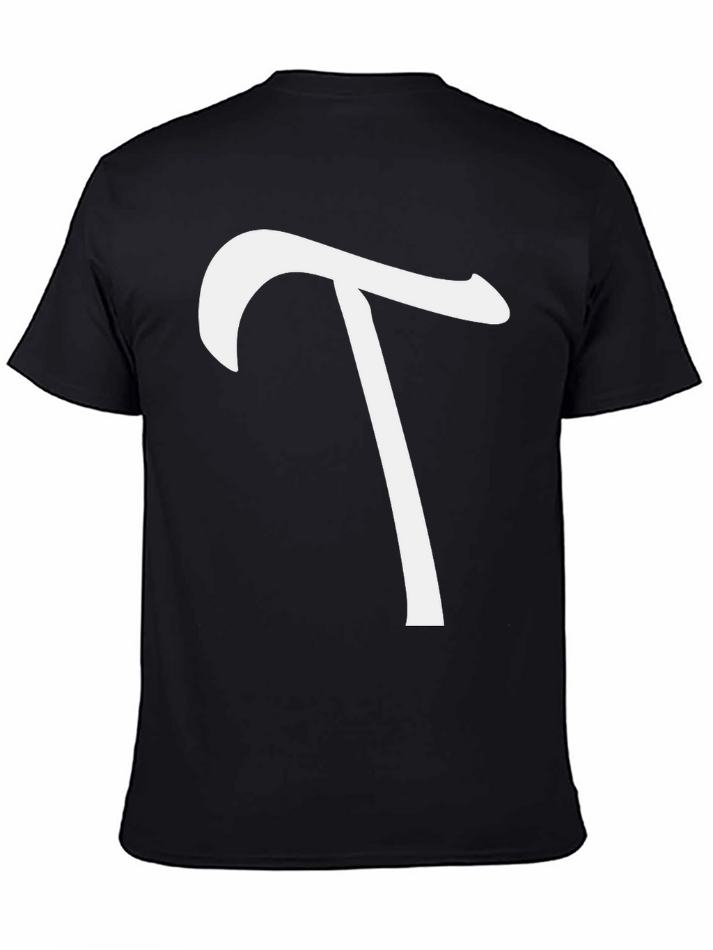 Minimalist White T on Black Tee