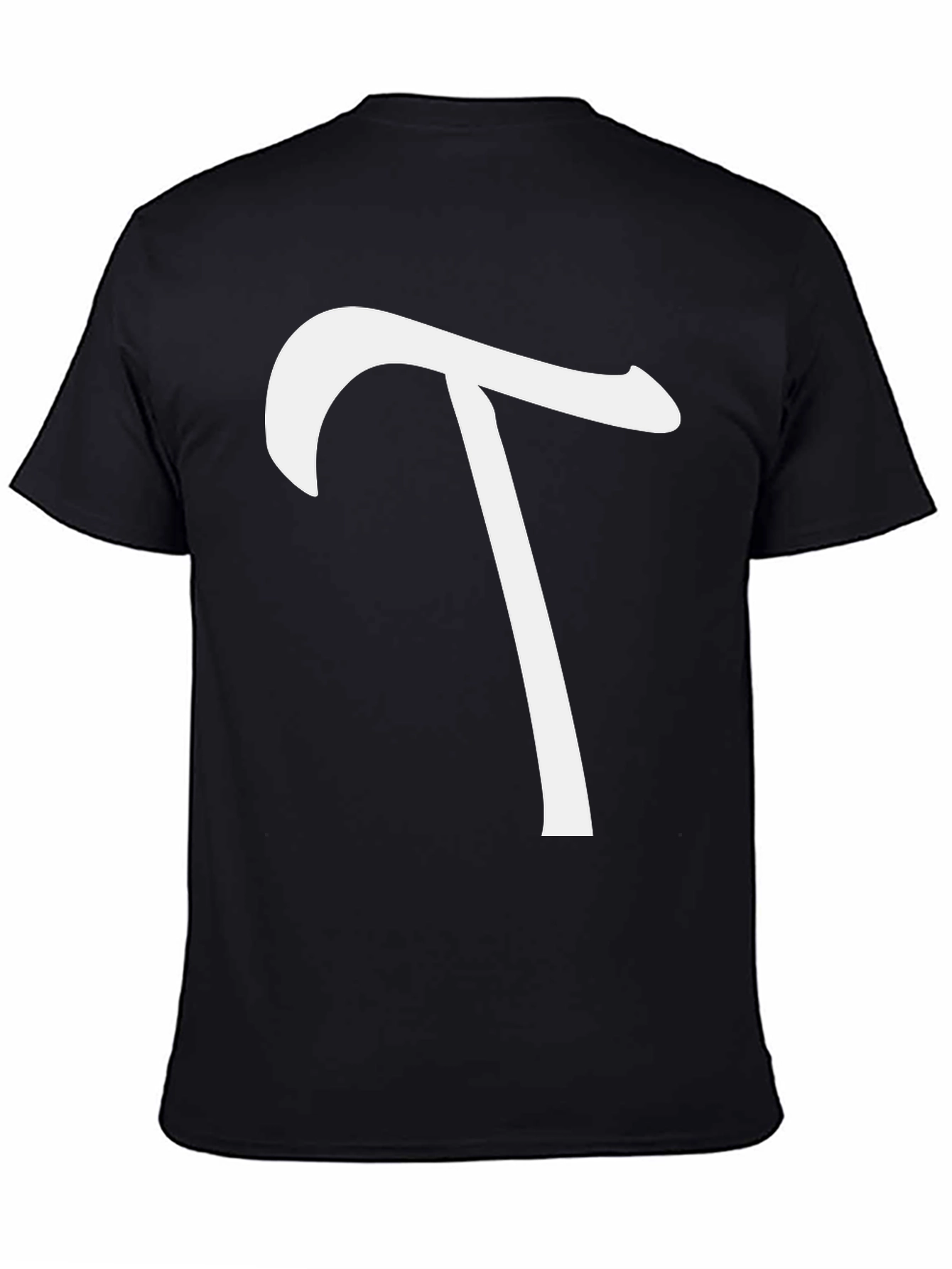 Minimalist White T on Black Tee