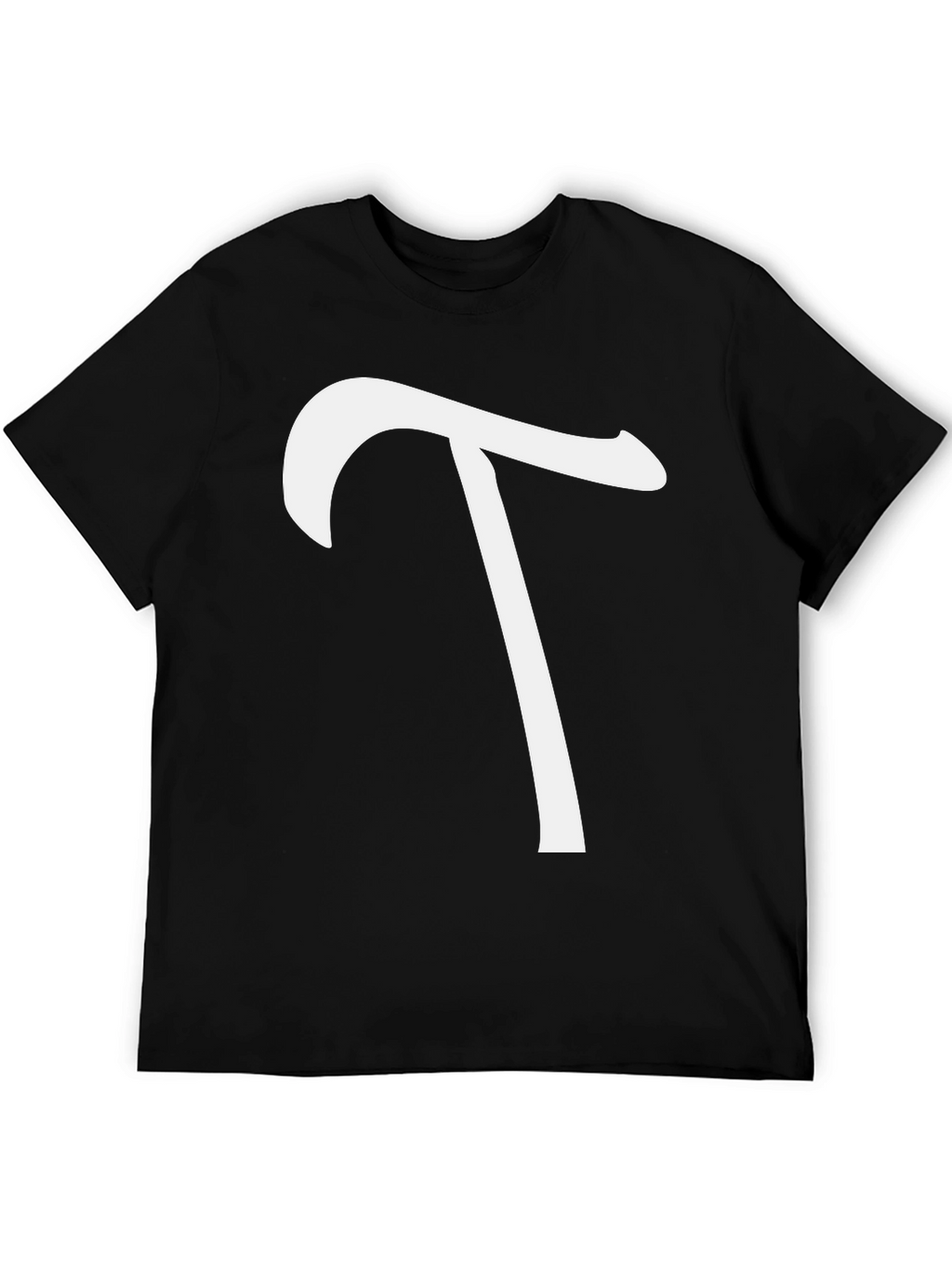 Minimalist White T on Black Tee
