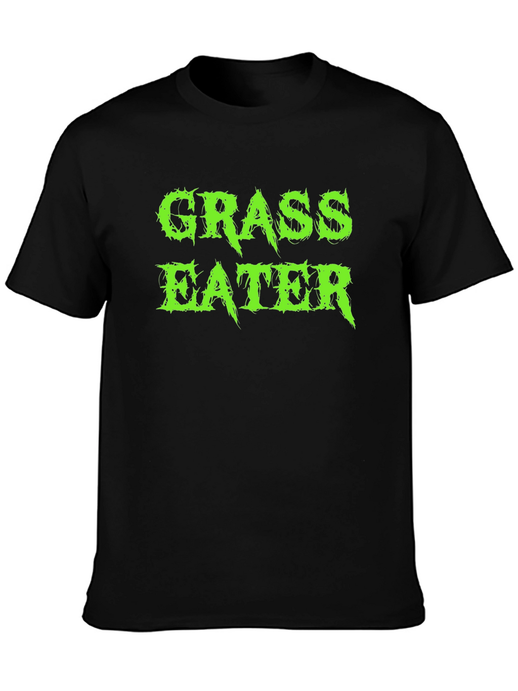 Grass Eater Graphic Print Black T-Shirt