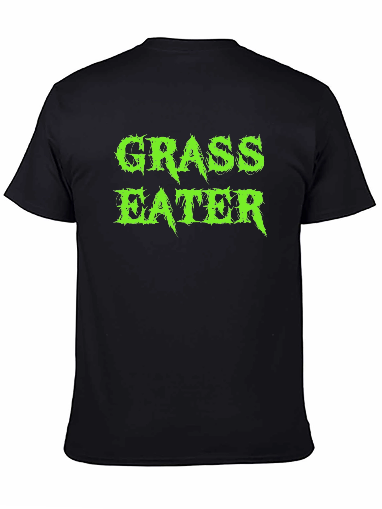 Grass Eater Graphic Print Black T-Shirt