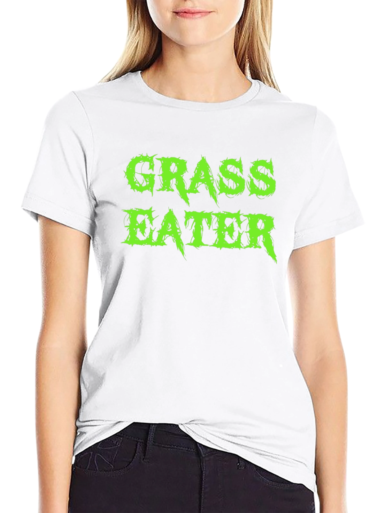 Grass Eater Graphic Print Black T-Shirt