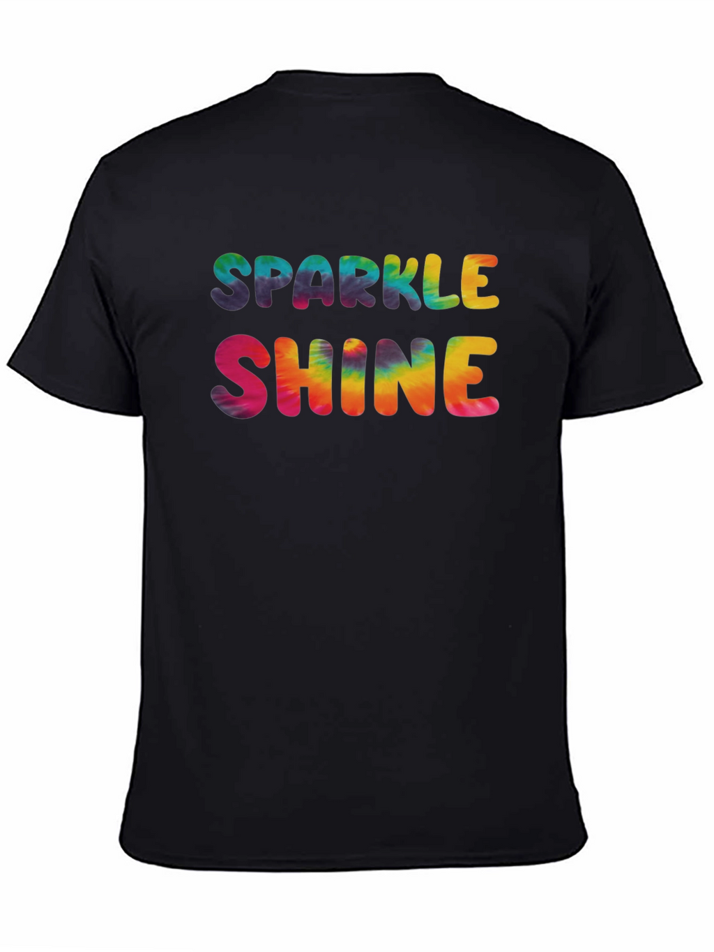 Sparkle Shine Tie Dye Graphic Tee - Black