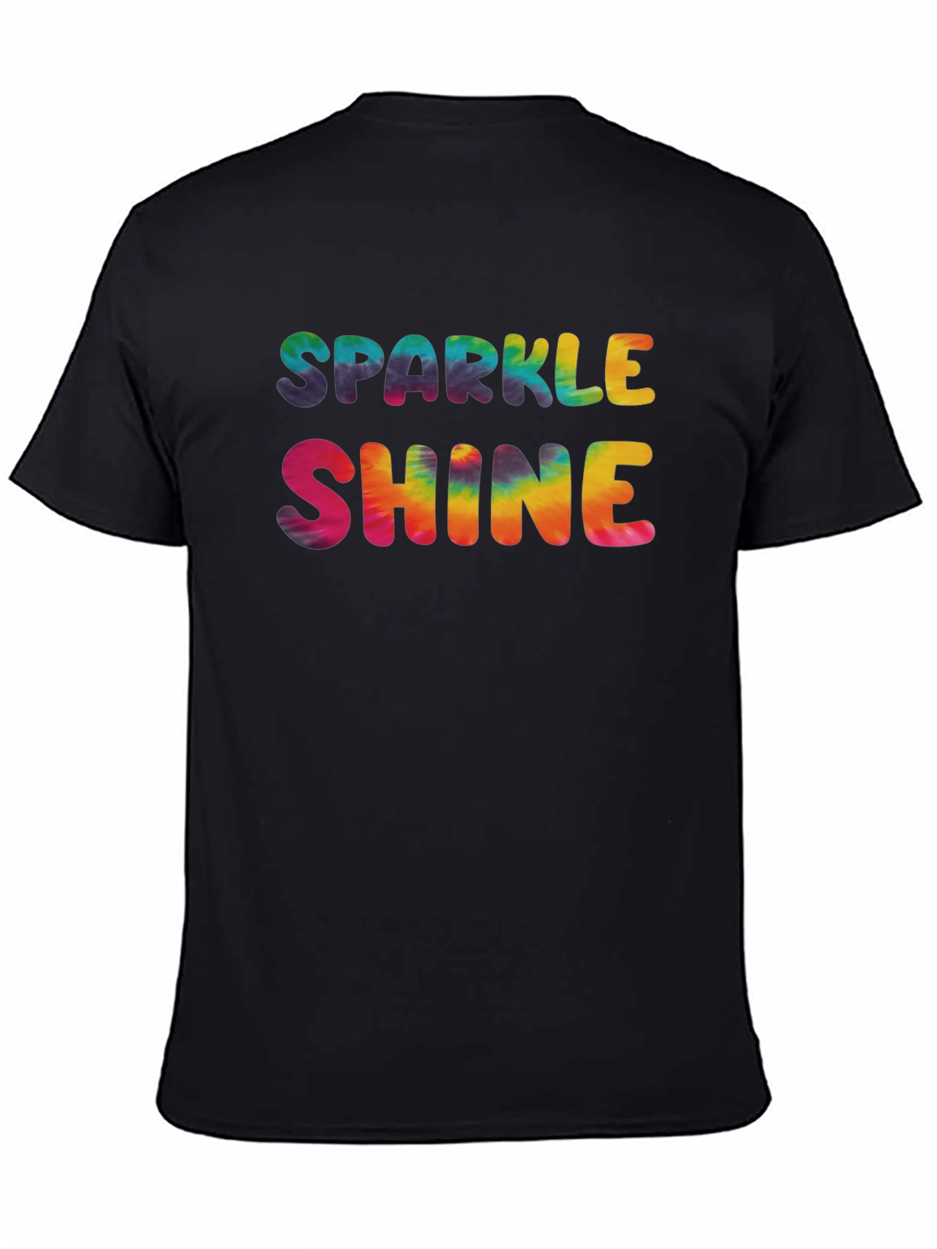 Sparkle Shine Tie Dye Graphic Tee - Black