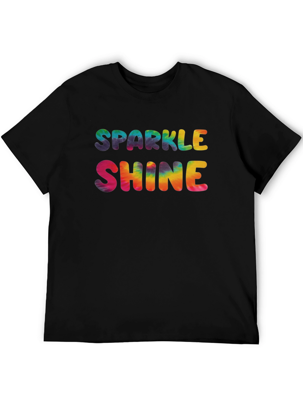 Sparkle Shine Tie Dye Graphic Tee - Black