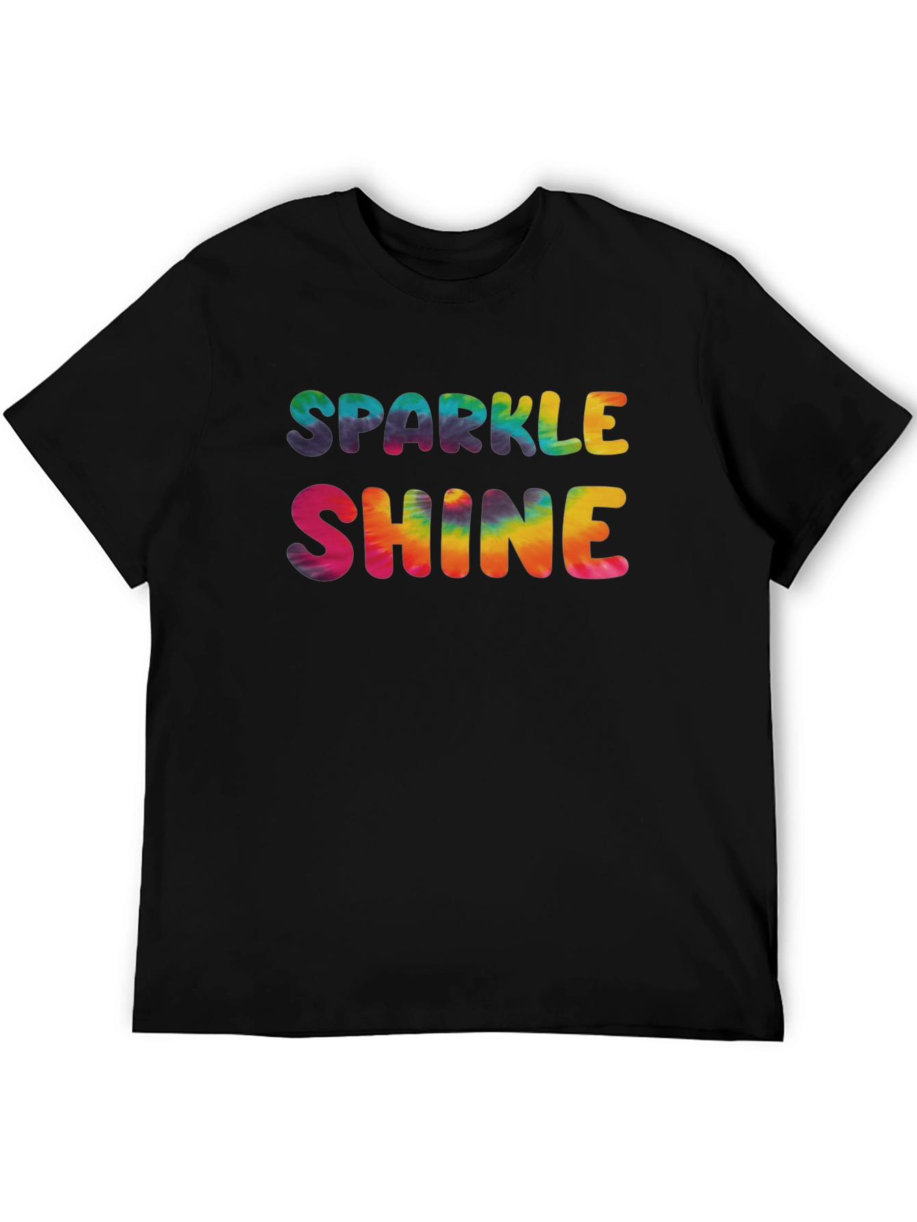 Sparkle Shine Tie Dye Graphic Tee - Black