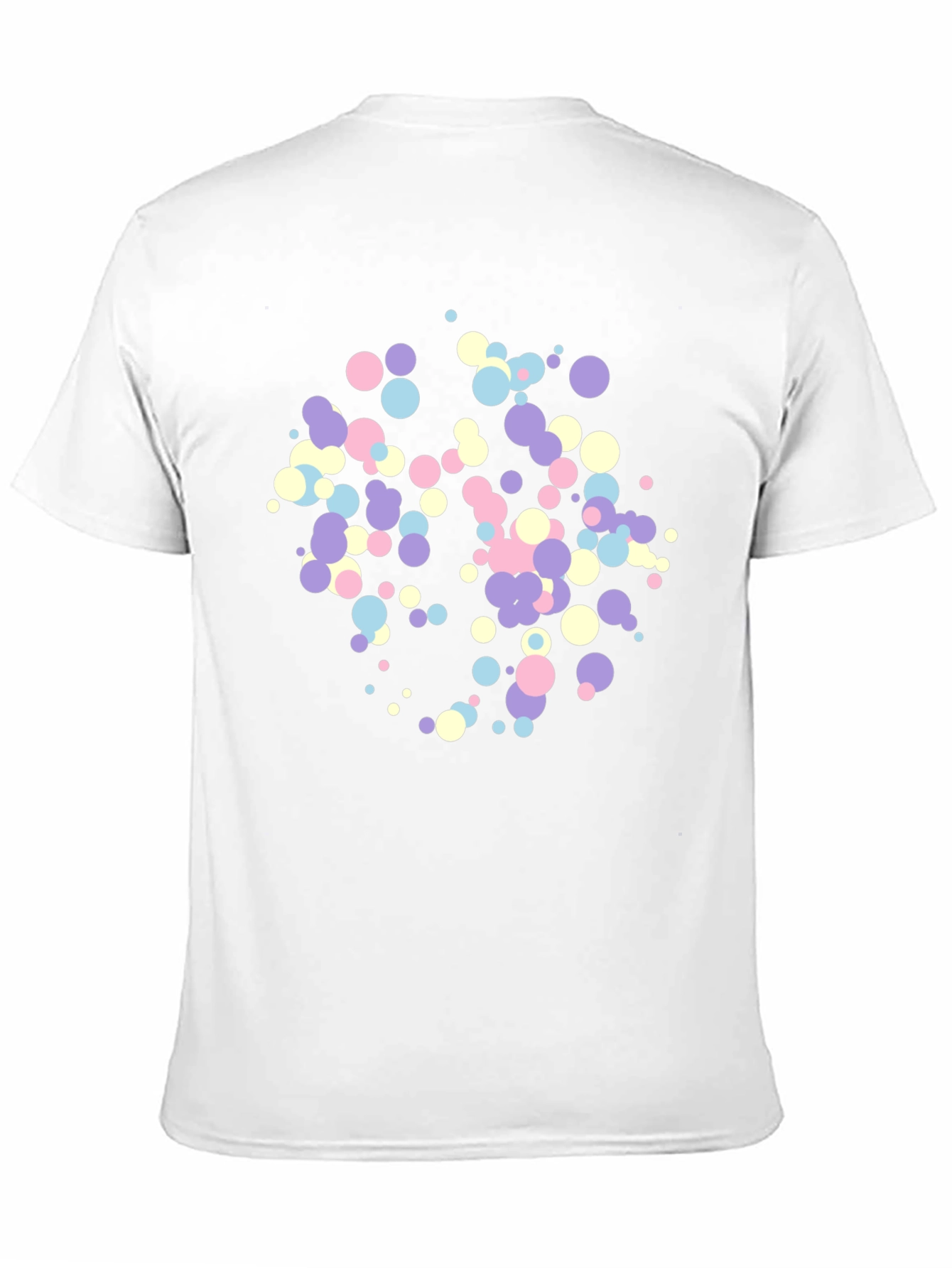Pastel Confetti Print Black T-Shirt