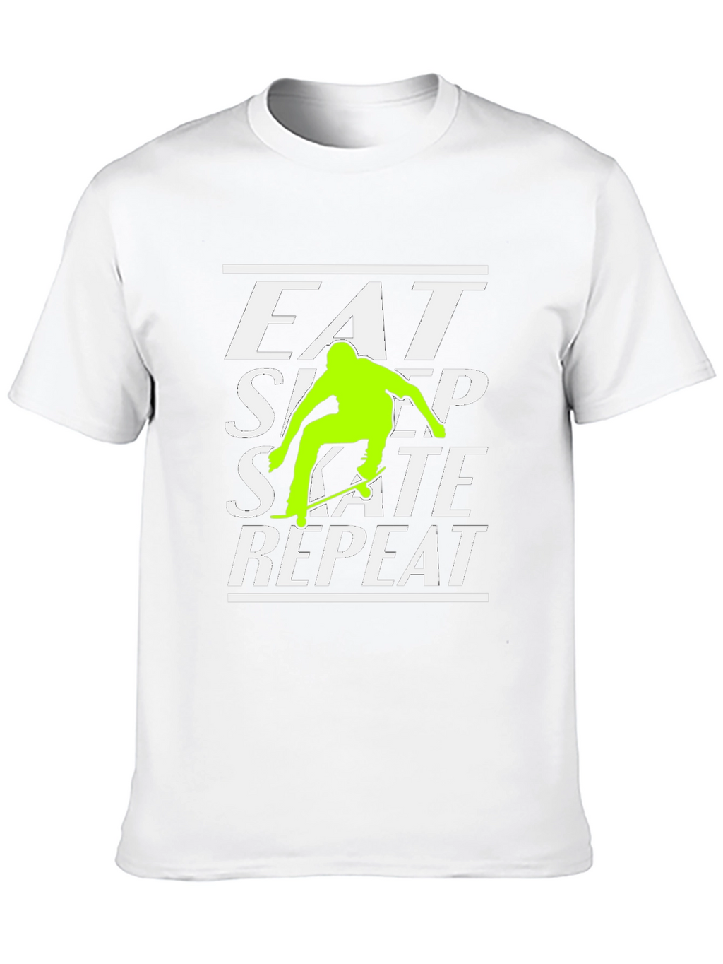 Eat Sleep Skate Repeat Black Graphic Tee
