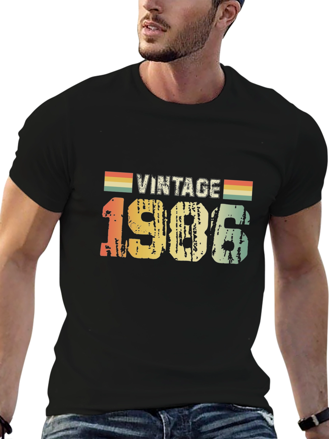 Vintage 1986 Graphic Tee - Retro Birthday Shirt