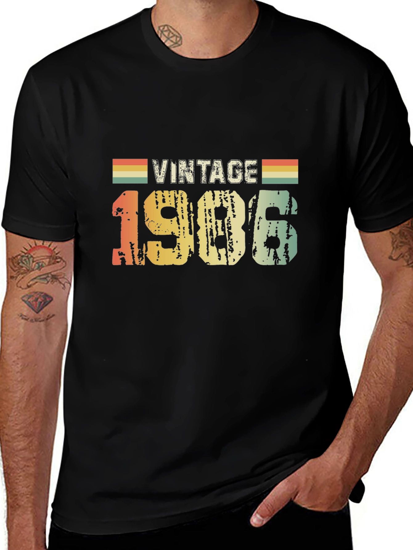Vintage 1986 Graphic Tee - Retro Birthday Shirt