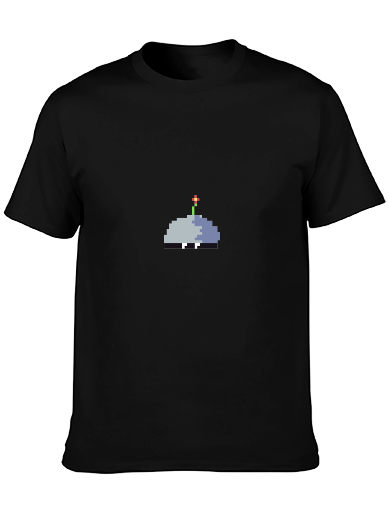Pixel Art Sprout Graphic Tee - Unisex Black T-Shirt