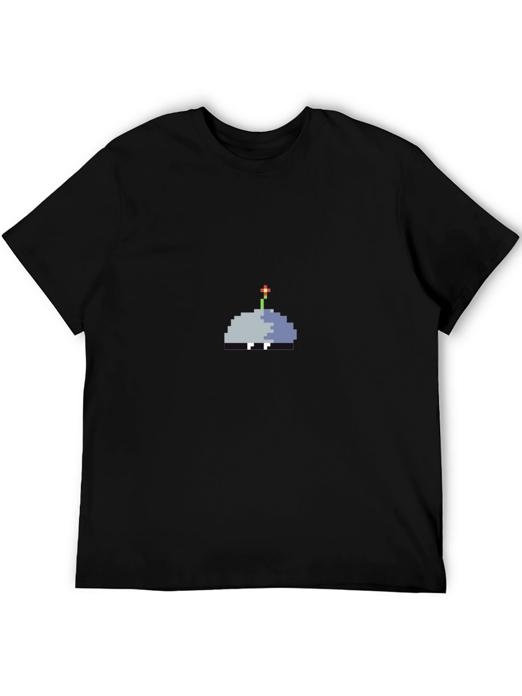 Pixel Art Sprout Graphic Tee - Unisex Black T-Shirt