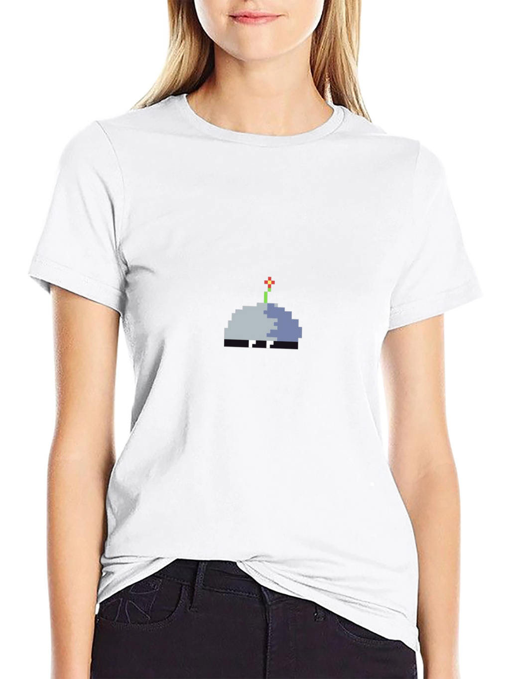 Pixel Art Sprout Graphic Tee - Unisex Black T-Shirt