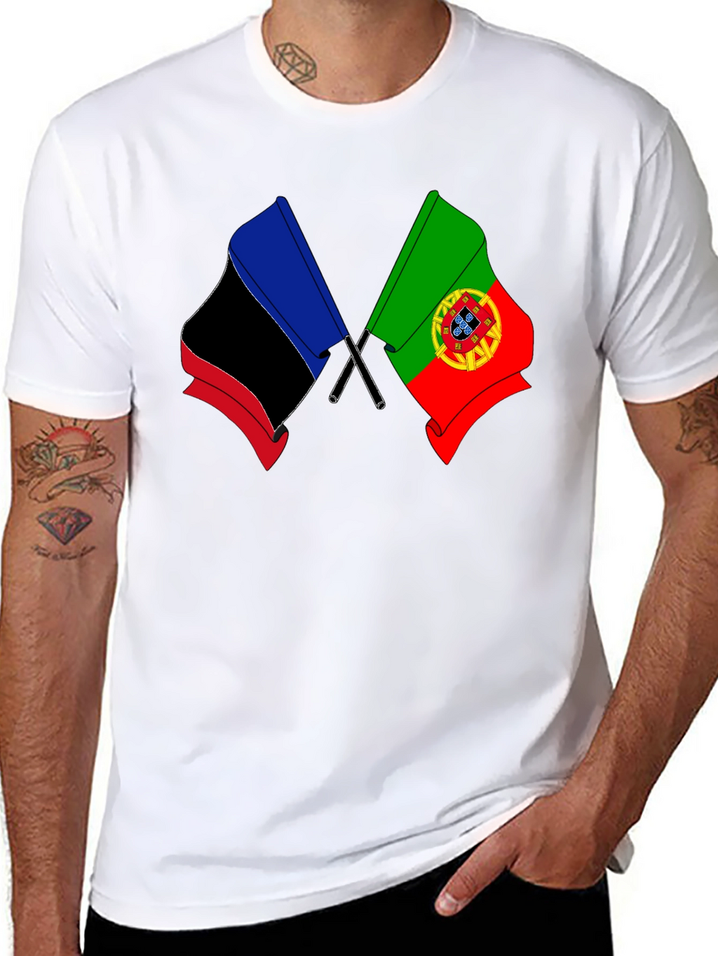 Portugal and DNR Flag Graphic Tee
