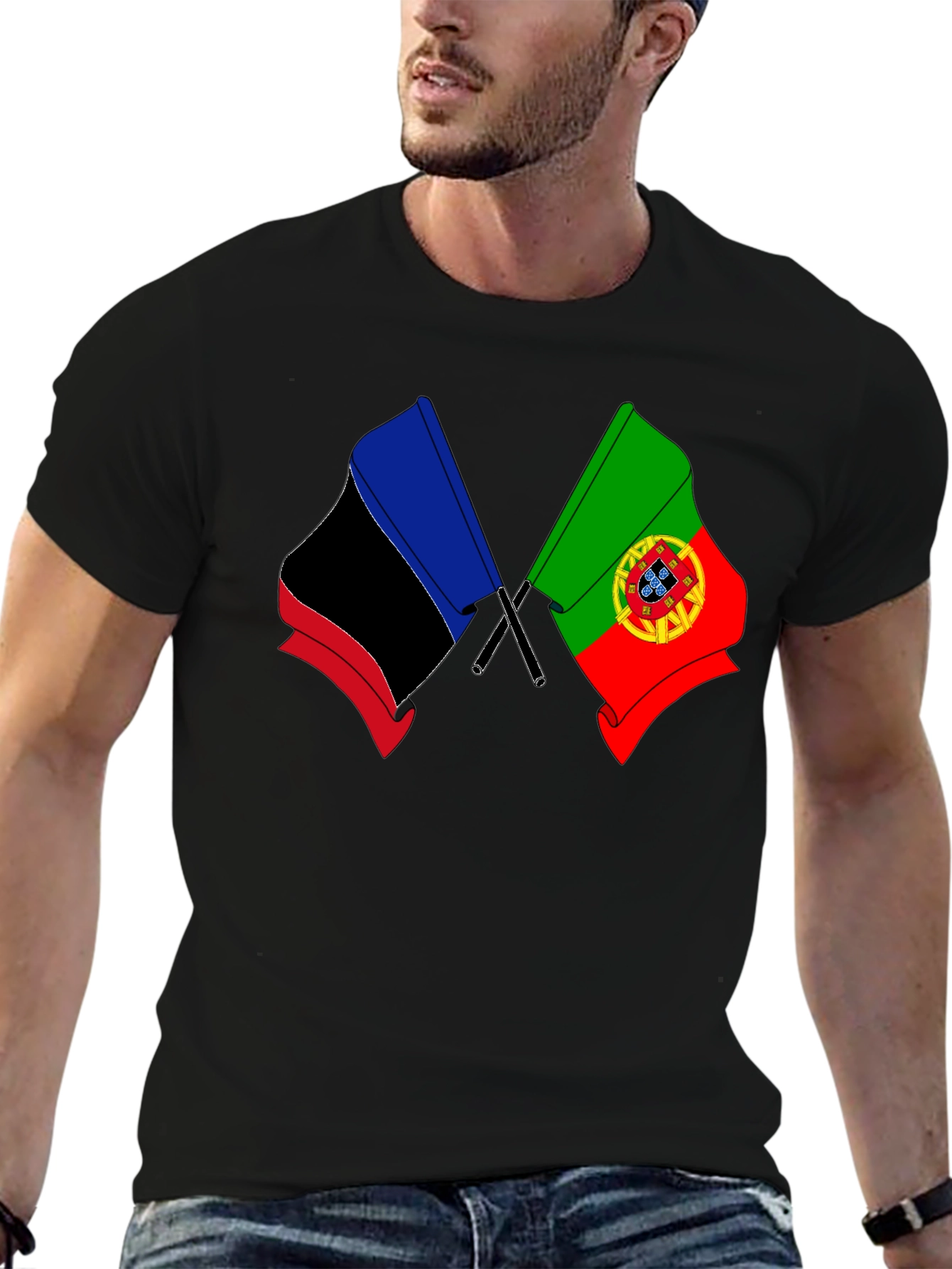 Portugal and DNR Flag Graphic Tee