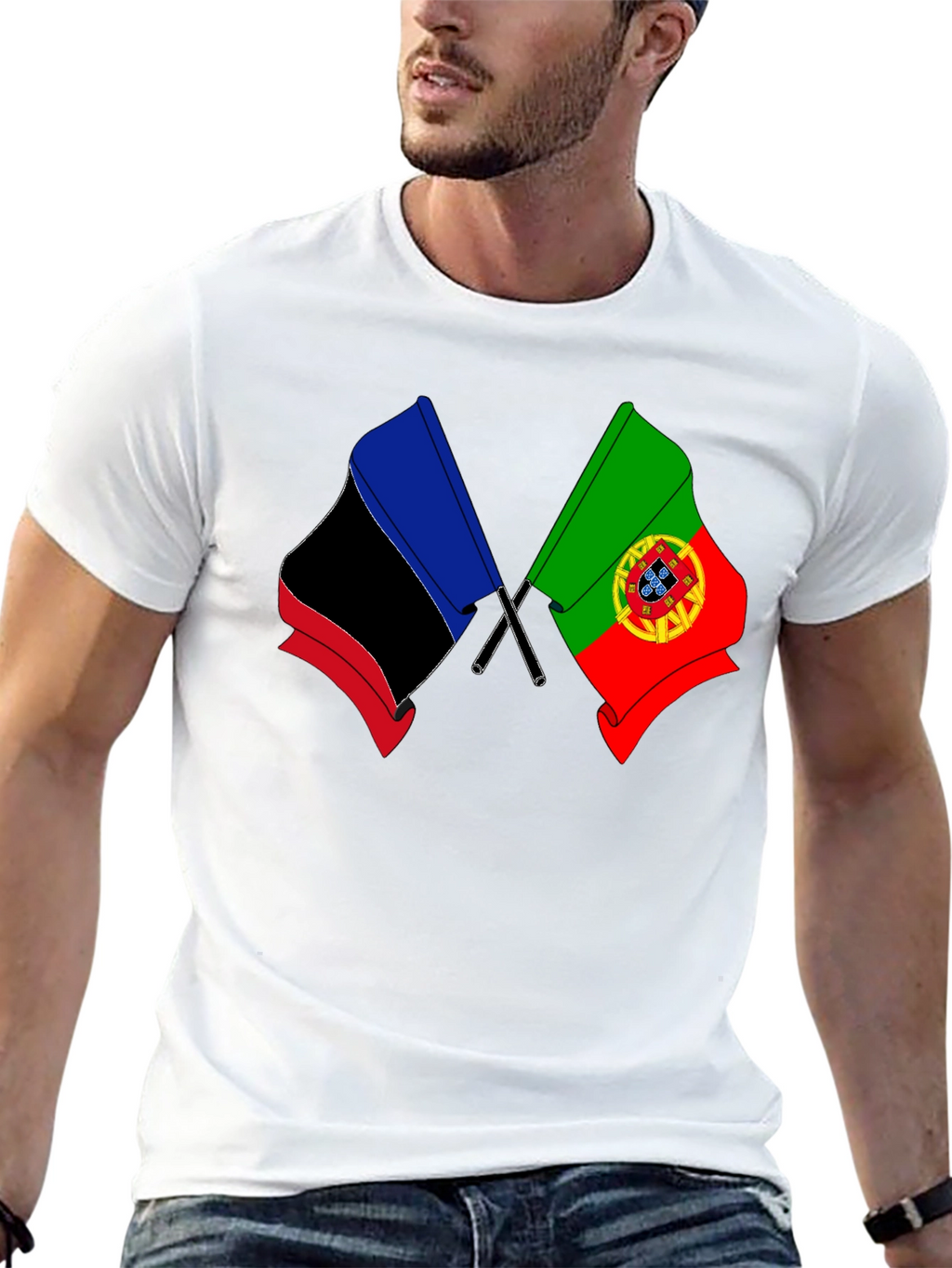 Portugal and DNR Flag Graphic Tee