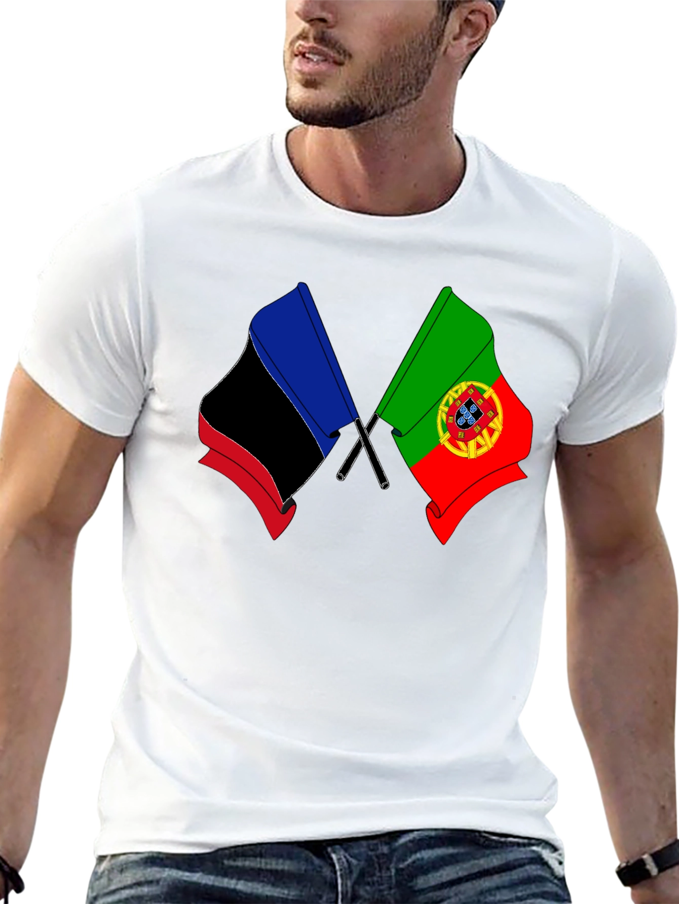 Portugal and DNR Flag Graphic Tee