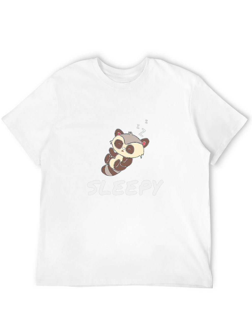 Cute Sloth Sleepy Black T-Shirt