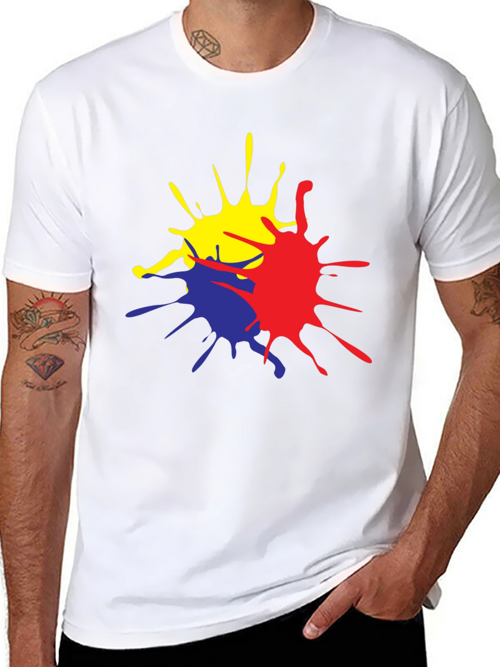 Vibrant Splatter Graphic T-Shirt