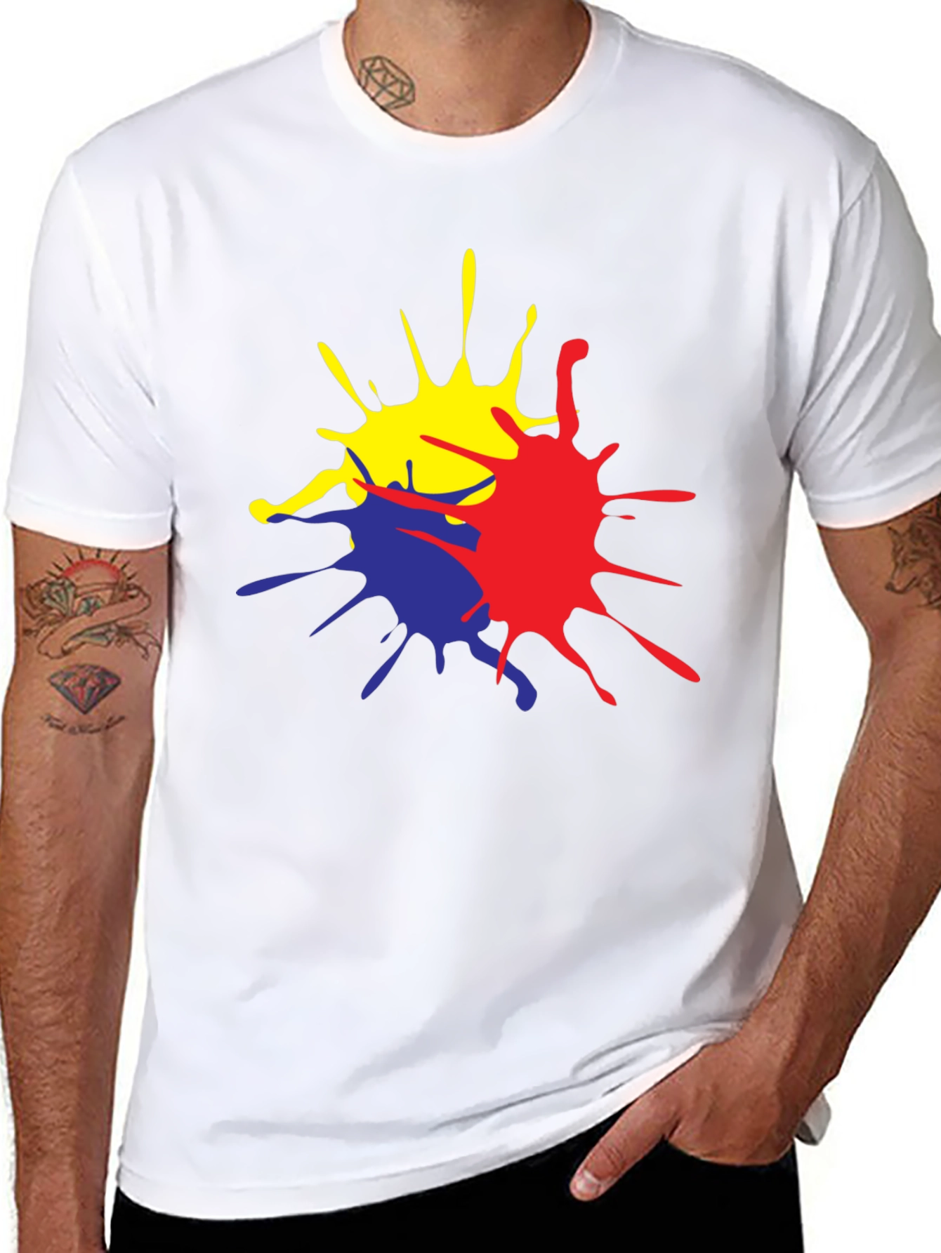 Vibrant Splatter Graphic T-Shirt