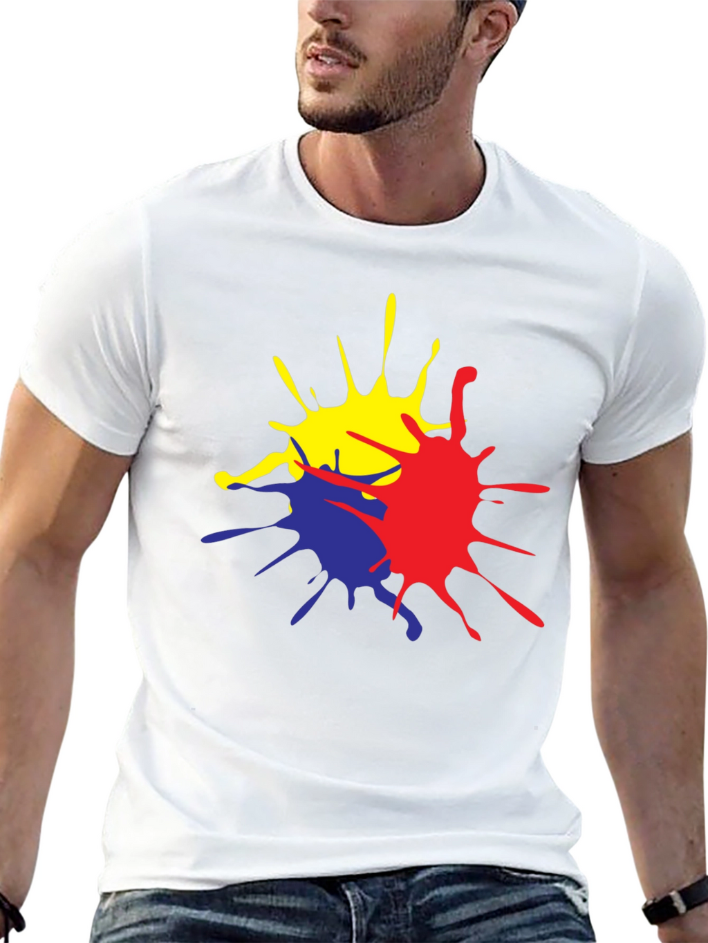 Vibrant Splatter Graphic T-Shirt