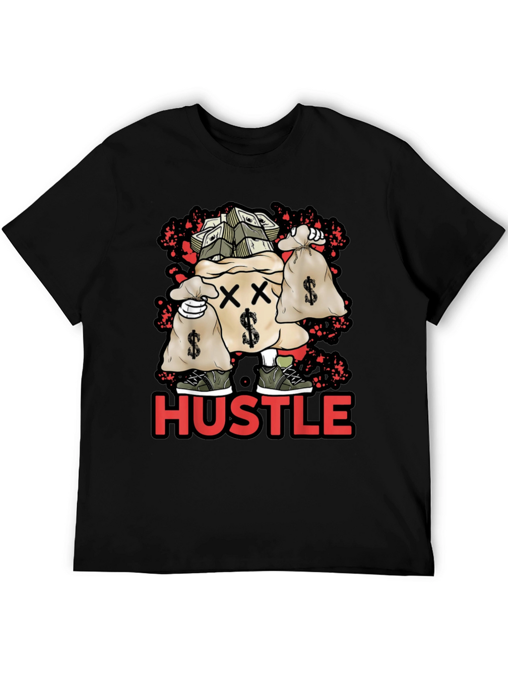 Hustle Money Bag Graphic T-Shirt
